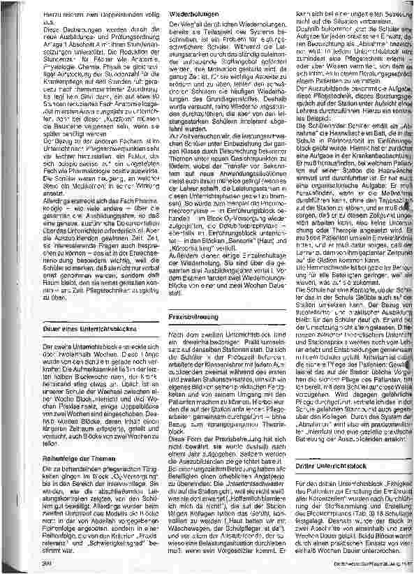 Vorschauseite 4: Modellversuch der Lehrplangestaltung nach Pflegeproblemen in der Ausbildung zur Krankenschwester/ zum Krankenpfleger