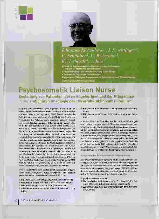 Vorschauseite 1: Psychosomatik Liaison Nurse