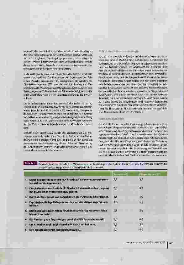 Vorschauseite 6: Psychosomatik Liaison Nurse