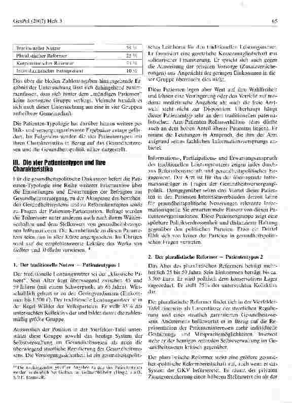 Vorschauseite 3: Die Rolle des Patienten im Gesundheitswesen und in der Gesundheitspolitik