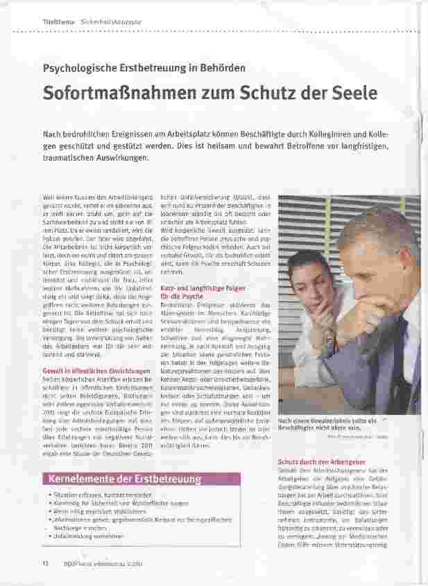 Vorschauseite 1: Sofortmaßnahmen zum Schutz der Seele