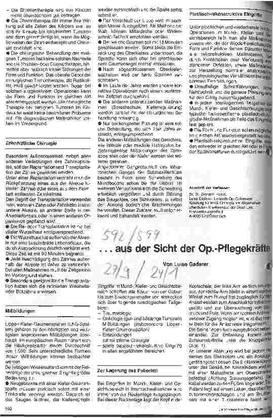 Vorschauseite 1: ....aus der Sicht desr Op.-Pflegekräfte