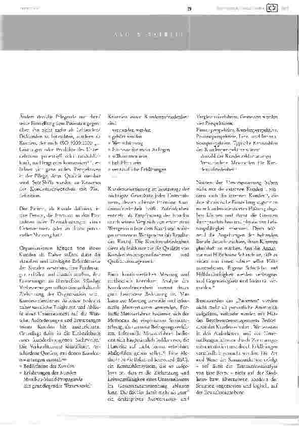 Vorschauseite 2: Die Neuorientierung des Berufsbildes Pflege im Dienstleistungssektor