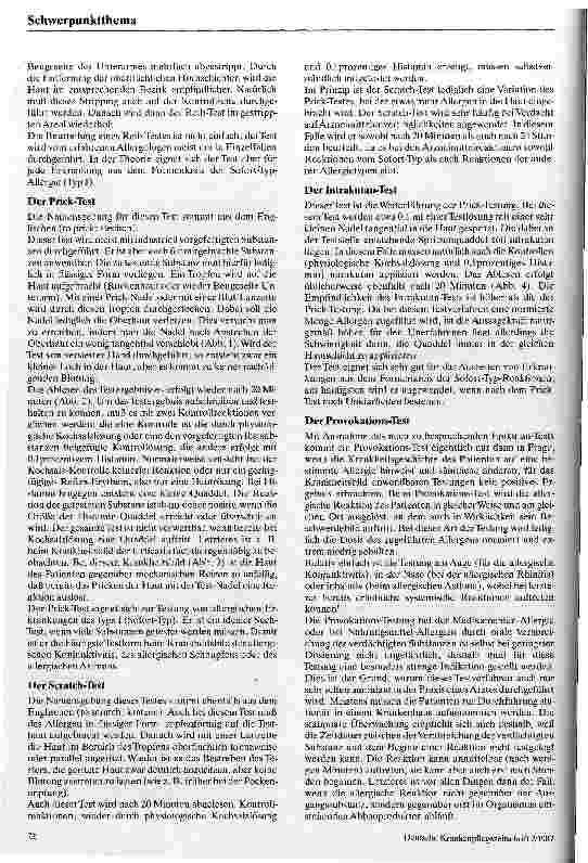 Vorschauseite 3: Grundlegende Verfahren der Diagnostik und Therapie allergischer Erkankungen