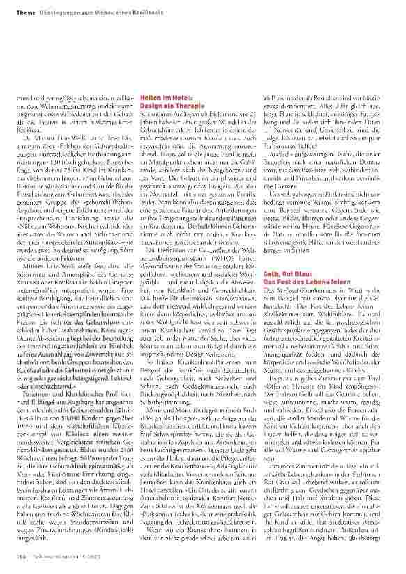 Vorschauseite 3: Wie sieht der ideale Kreißsaal aus?