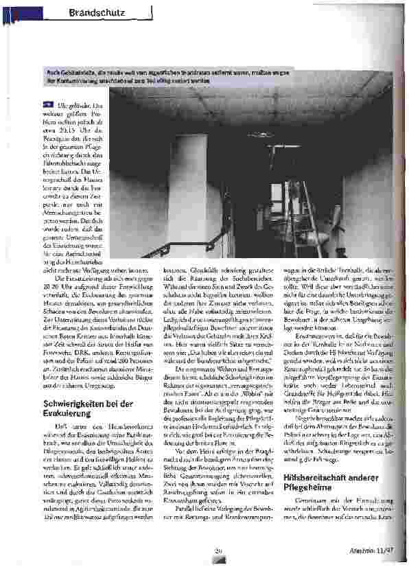 Vorschauseite 3: Bitte nie wieder! Nachlese eines Brandschadens
