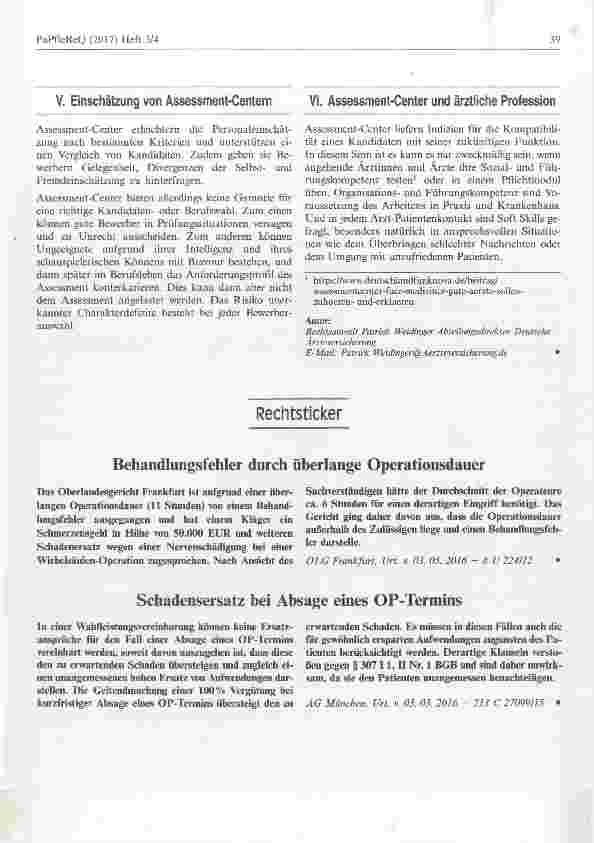 Vorschauseite 3: Bessere Ärztinnen und Ärzte durch Assessment-Center?