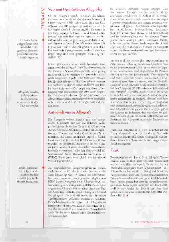 Vorschauseite 2: Autograft versus Allograft