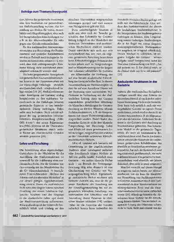 Vorschauseite 5: Geriatrie oder Geriatrisierung der Medizin