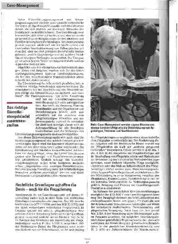 Vorschauseite 2: Wer ist der richtige Case-Manager? Notwendige Maßnahmen beim Unterstützungsmanagement und die daraus folgende Qualifikation der KoordinatorInnen