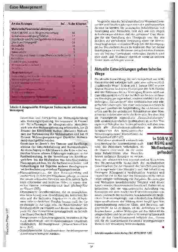 Vorschauseite 6: Wer ist der richtige Case-Manager? Notwendige Maßnahmen beim Unterstützungsmanagement und die daraus folgende Qualifikation der KoordinatorInnen