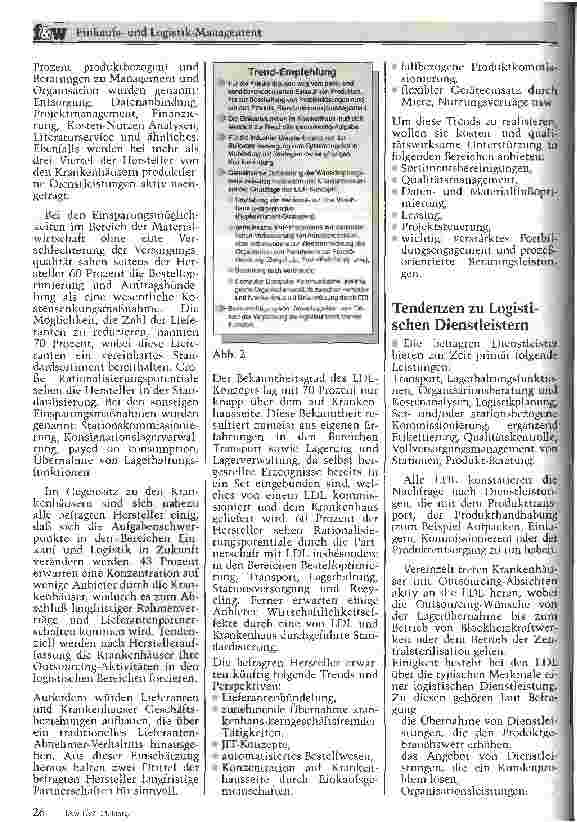 Vorschauseite 4: Einkaufsund Logistik-Management Trendstudie verdeutlicht Stand und Perspektiven