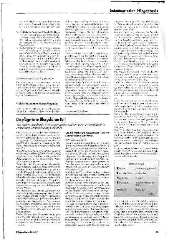 Vorschauseite 4: II. Entwicklung und Bewegung in der Krebskrankenpflege Ressourcenorientierte Pflege - ein Umdenkungsprozeß in der Krebskrankenpflege