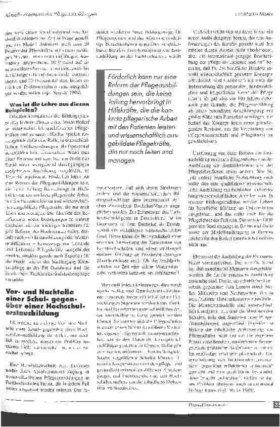 Vorschauseite 3: Aktuelle Probleme der Pflegeausbildungen