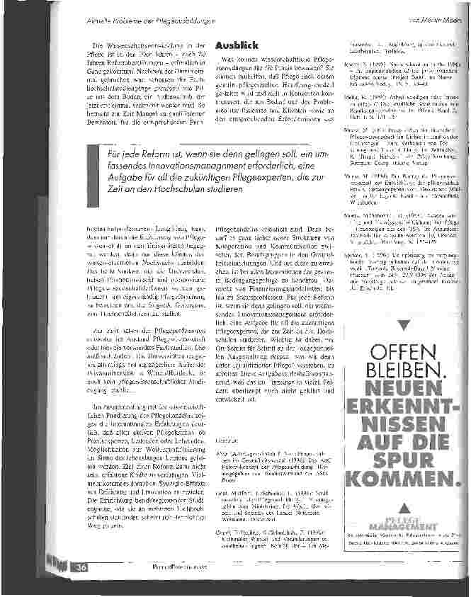 Vorschauseite 4: Aktuelle Probleme der Pflegeausbildungen