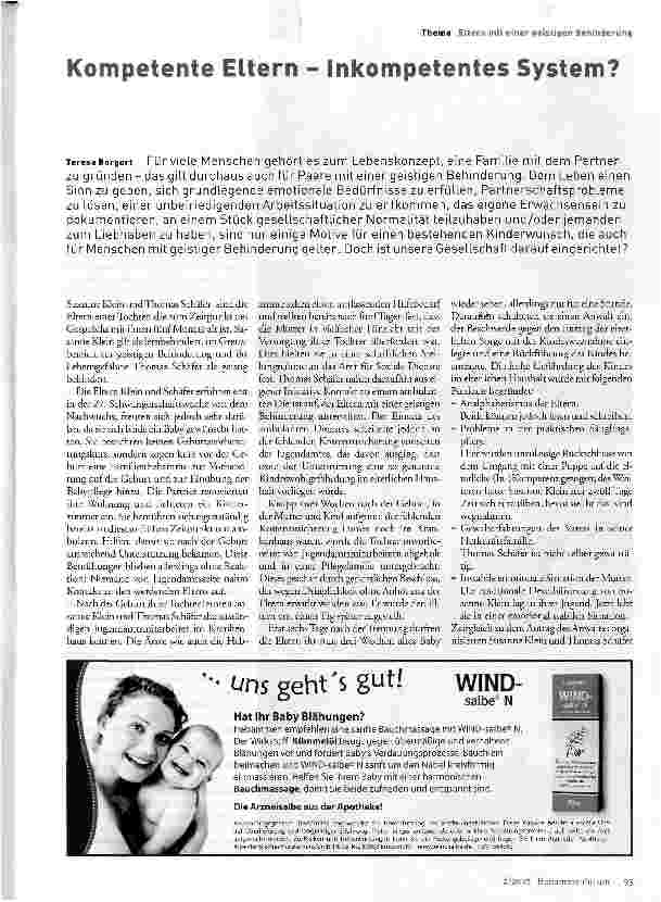 Vorschauseite 1: Kompetente Eltern - Inkompetentes System?