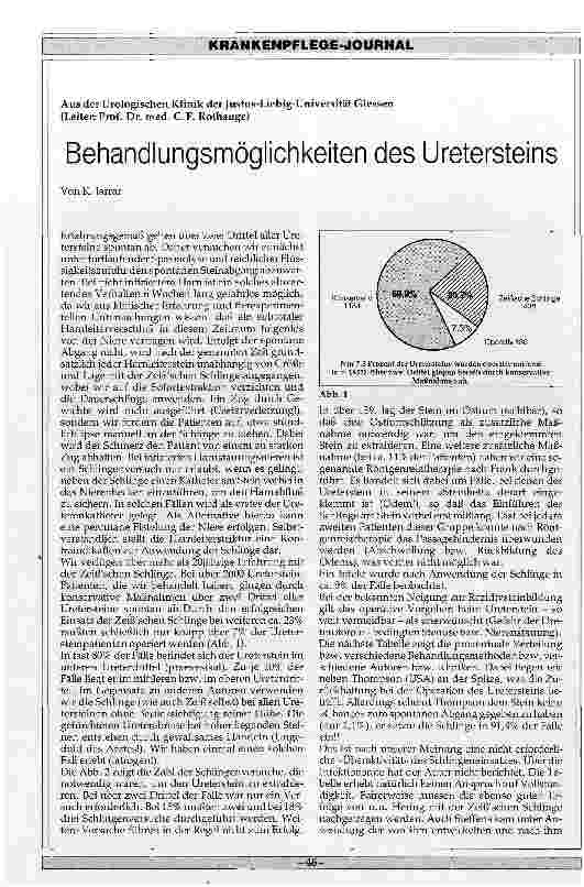 Vorschauseite 1: Behandlungsmöglichkeiten des Uretersteins