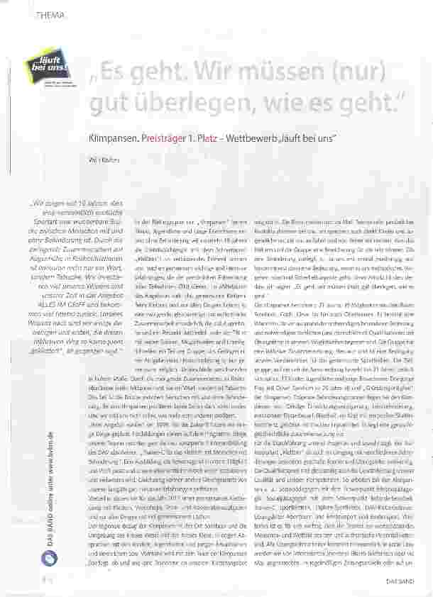 Vorschauseite 1: „Es geht. Wir müssen (nur) gut überlegen, wie es geht.