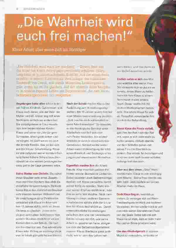 Vorschauseite 1: „Die Wahrheit wird euch frei machen!