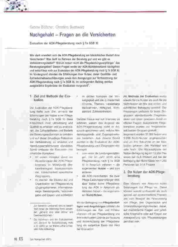 Vorschauseite 1: Nachgehakt - Fragen an die Versicherten