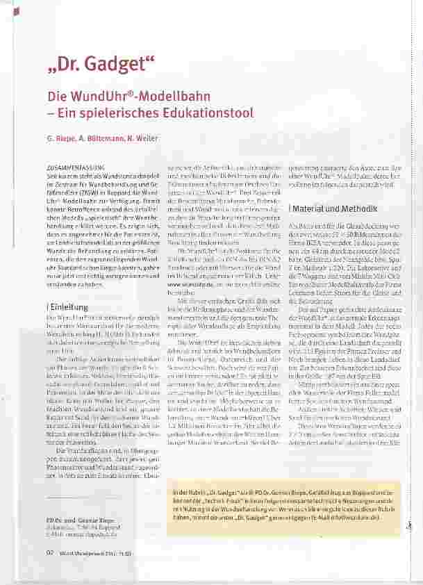 Vorschauseite 1: Die WundUhr®-Modellbahn “ Ein spielerisches Edukationstool