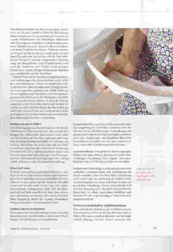 Vorschauseite 2: Weit verbreitet und schambehaftet Inkontinenz: Tabuthema Nr. 1