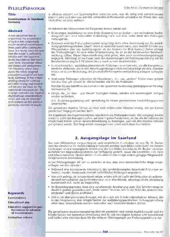 Vorschauseite 2: Prüfungen im Saarland