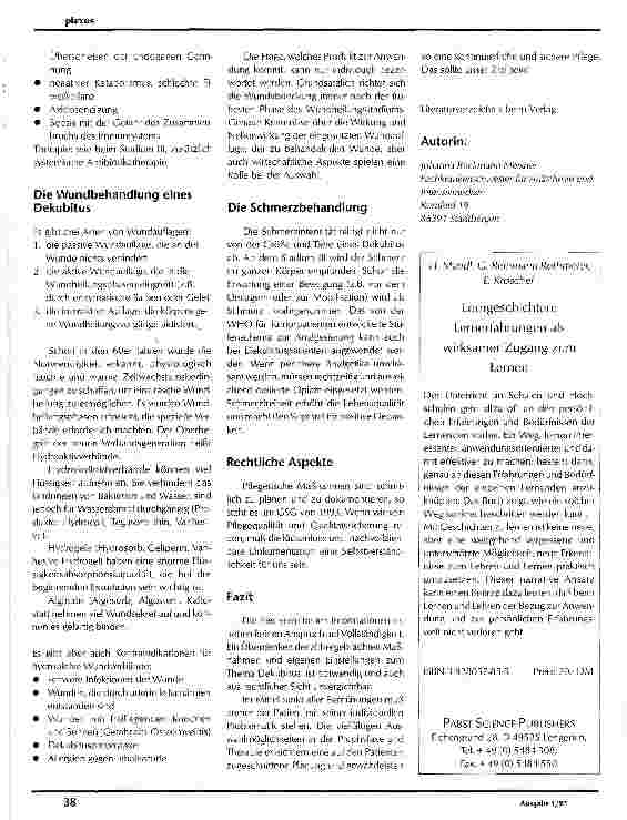 Vorschauseite 3: Informationen zum Thema Dekubitus