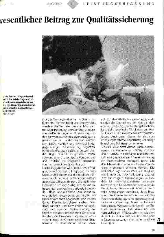 Vorschauseite 2: Deklaration der Leistungen - ein wesentlicher Beitrag zur Qualitätssicherung Die Sicht des Krankenversicherers