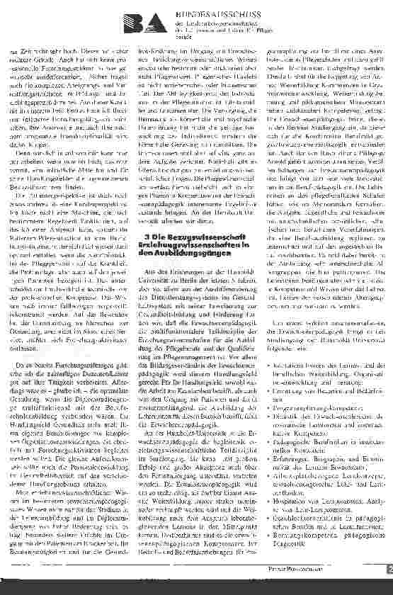 Vorschauseite 4: Offensiv und zukunftsorientiert - 25 Jahre Bundesausschuß der Länderarbeitsgemeinschaft der Lehrerinnen und Lehrer für Pflegeberufe - Festveranstaltung Pflege braucht Lehre(r)