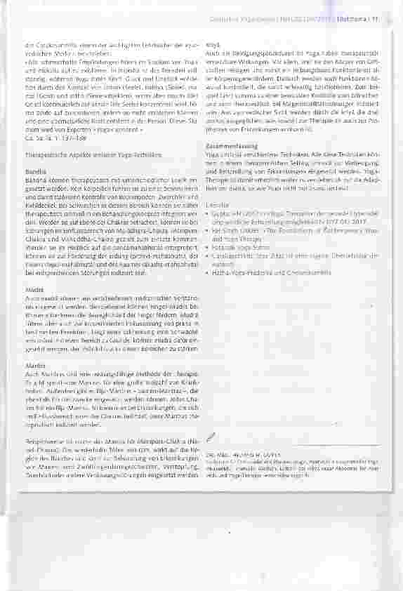 Vorschauseite 3: YOGA IN DER THERAPIE Yoga-Therapie ist nicht nur Asana-Adaptation
