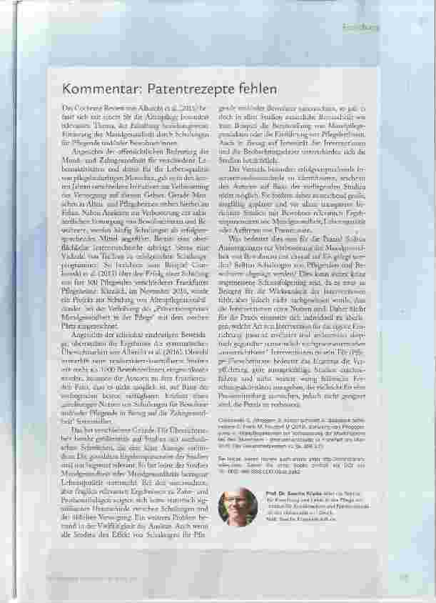 Vorschauseite 2: Bessere Mundgesundheit durch Schulungen?