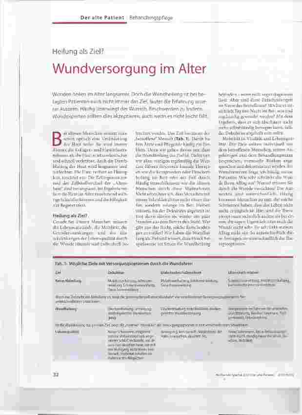 Vorschauseite 1: Wundversorgung im Alter