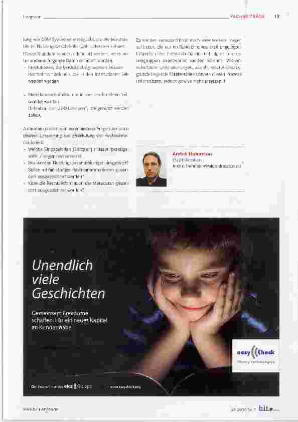 Vorschauseite 5: Rights Expression Languages (REL) in Gedächtnisinstitutionen