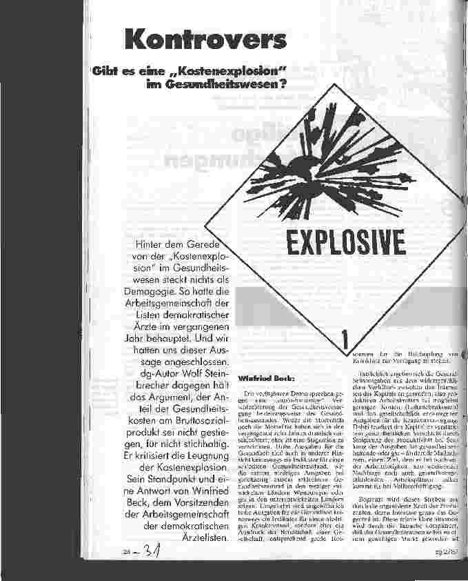 Vorschauseite 1: Kontrovers Gibt es eine Kostenexplosion im Gesundheitswesen?