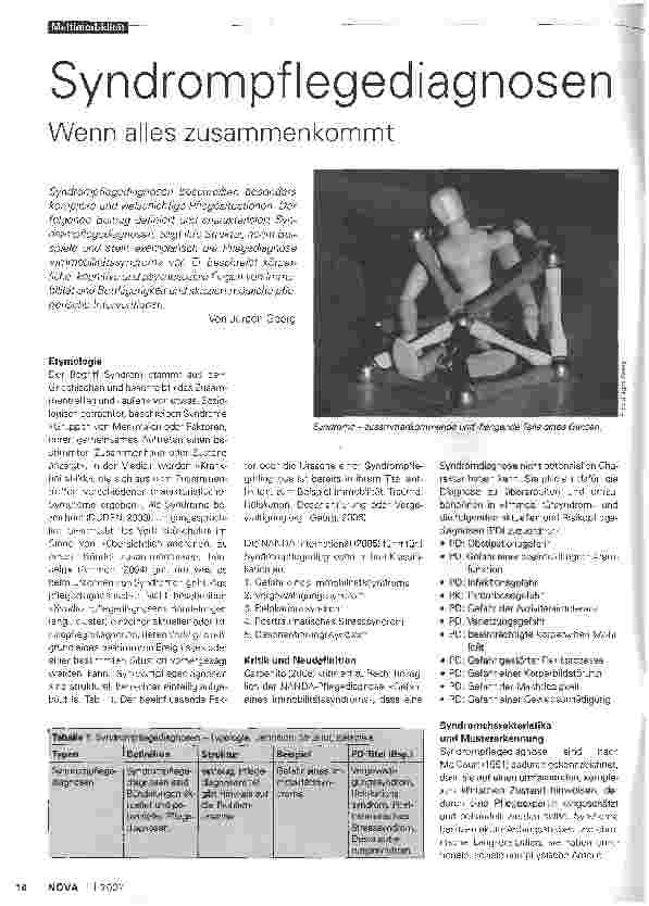 Vorschauseite 1: Syndrompflegediagnosen: Wenn alles zusammenkommt