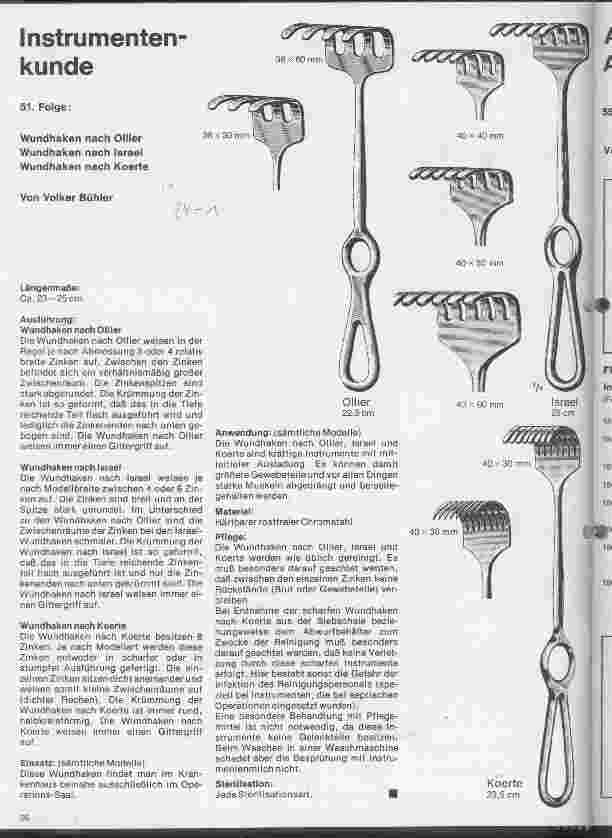 Vorschauseite 1: Instrumentenkunde 51. Folge: Wundhaken