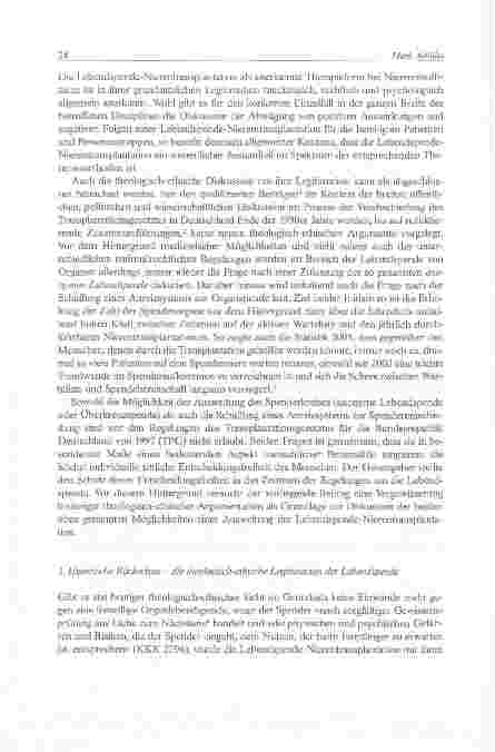Vorschauseite 2: Lebendspende-Nierentransplantation. Ein theologisch-ethischer Zwischenhalt