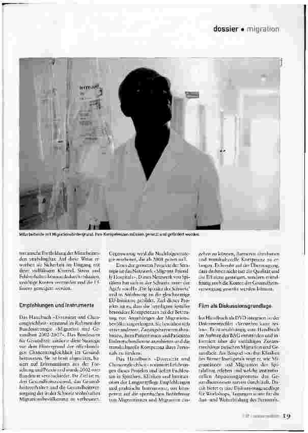 Vorschauseite 3: Das Projekt ,Migrant-Friendly Hospitals`Gleiche Chancen für unterschiedliche Menschen