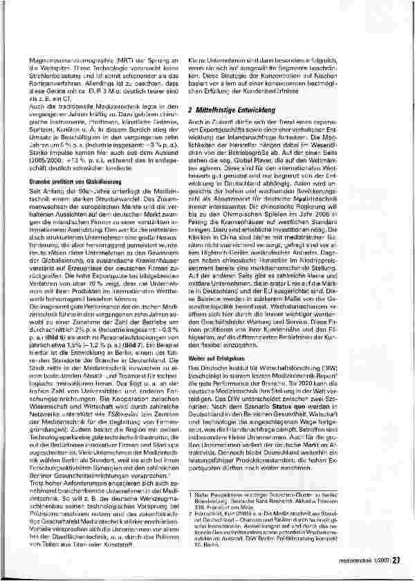 Vorschauseite 4: Deutsche Medizintechnik: Exportdynamik ungebrochen