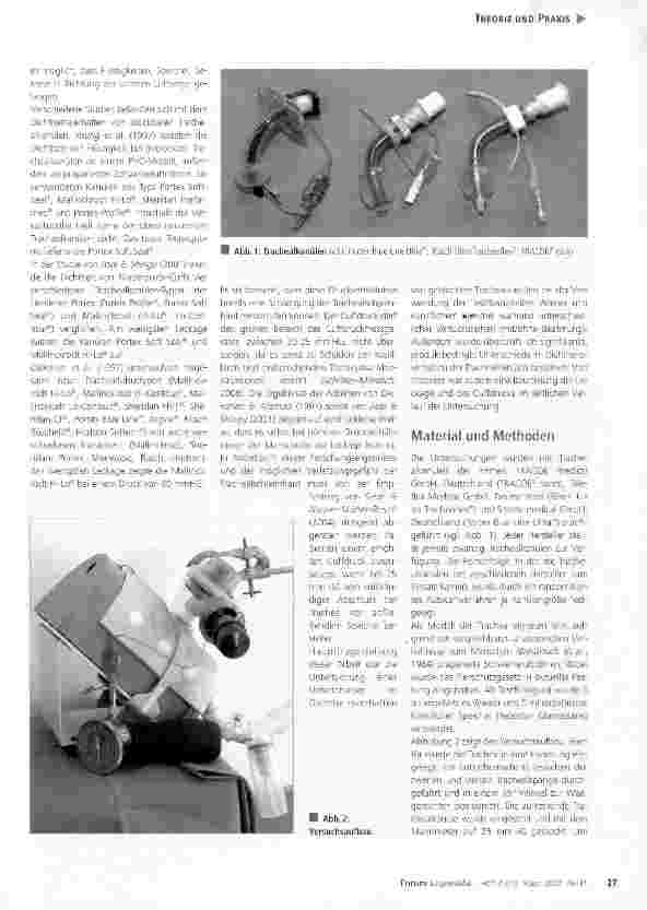 Vorschauseite 2: Experimentelle Untersuchung zum Dichtheitsverhalten geblockter Trachealkanülen