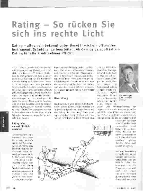 Vorschauseite 1: Rating - So rücken Sie sich ins rechte Licht