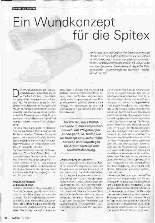 Vorschauseite 1: Ein Wundkonzept für die Spitex