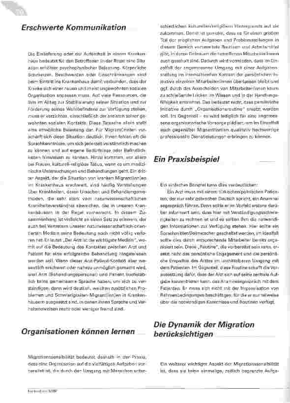 Vorschauseite 2: Migrationssensibilität - Verständnis für Patienten mit Migrationshintergrund -ein Qualitätsmerkmal für Krankenhäuser