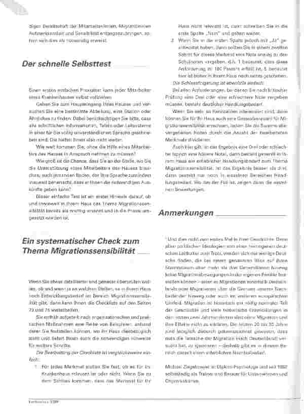 Vorschauseite 4: Migrationssensibilität - Verständnis für Patienten mit Migrationshintergrund -ein Qualitätsmerkmal für Krankenhäuser