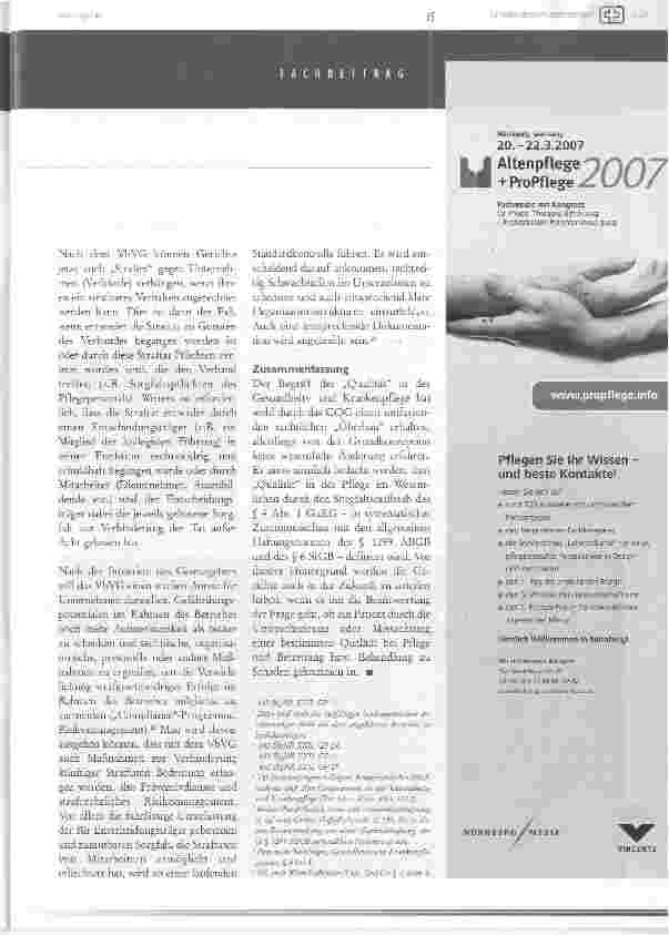 Vorschauseite 5: sorgfalt in der gesundheitsund krankenpflege - haftungsrechtlicher maßstab für qualität?