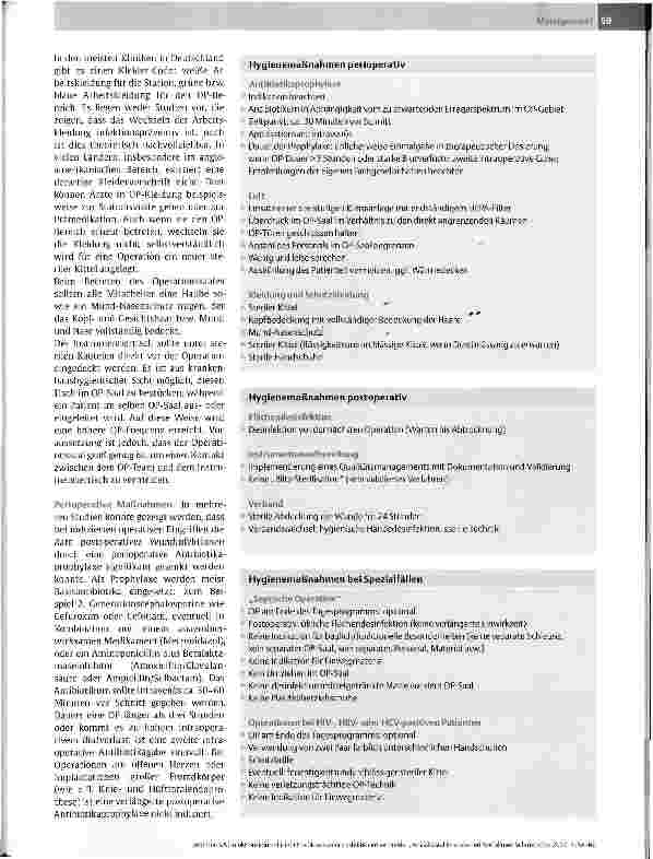 Vorschauseite 2: Infektionskontrolle im OperationssaalNosokomiale Infektionen vermeiden
