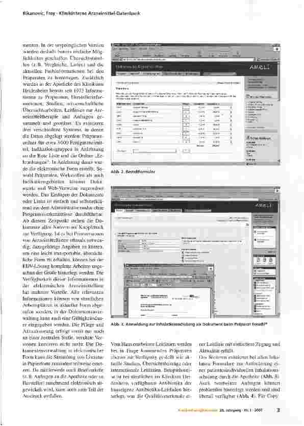 Vorschauseite 3: Von der Arzneimittelliste zur Klinik internen Arzneimittel-Datenbank