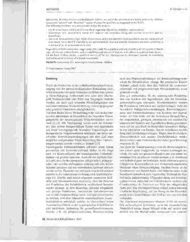 Vorschauseite 2: Assessments in der neurologischen Rehabilitation von Kindern und Jugendlichen