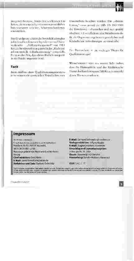 Vorschauseite 5: Datenschutz -ein Thema für Qualitätsmanager!